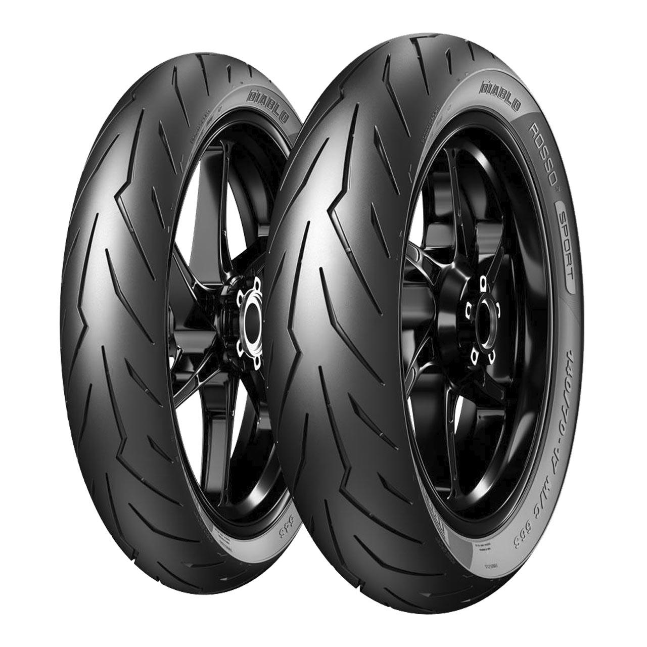 PIRELLI DIABLO ROSSO SPORT FRONT 80/90 -17 44S TL MOTO SUPERSPORT